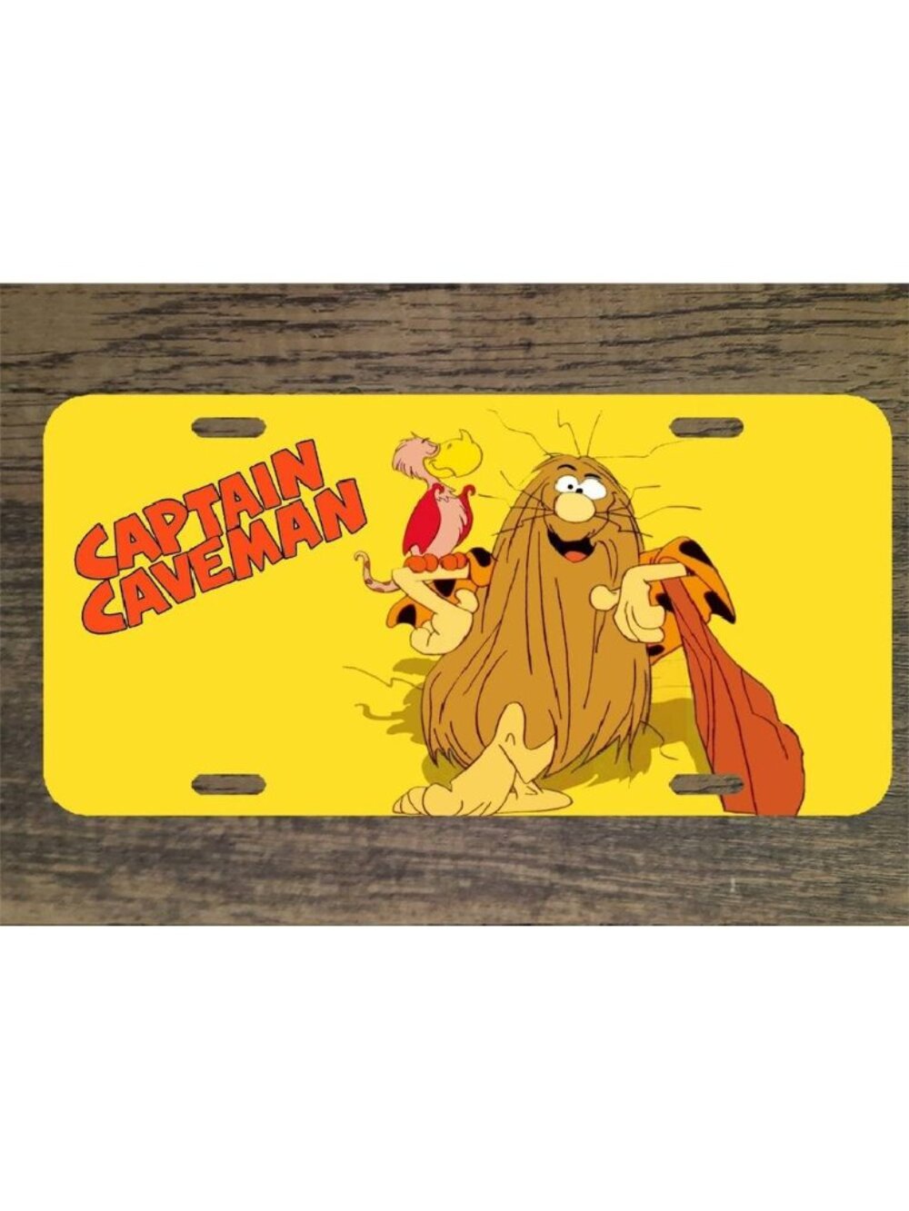 Captain Caveman Classic Cartoon 6x12 Custom Mountable Novelty License Plate